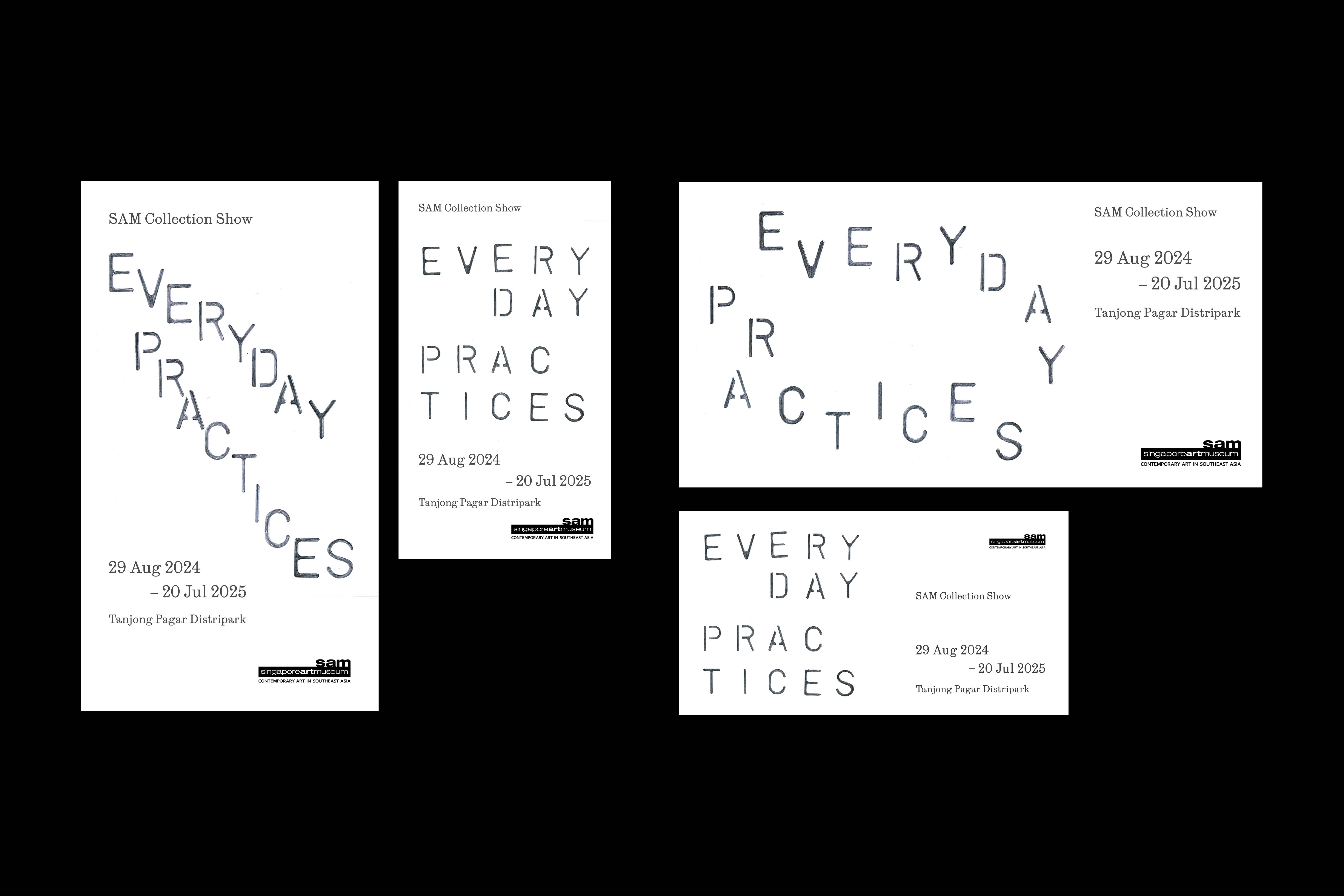 896 Everyday Practices (exhibition identity), for Haeju Kim, Teng Yen Hui, and Singapore Art Museum